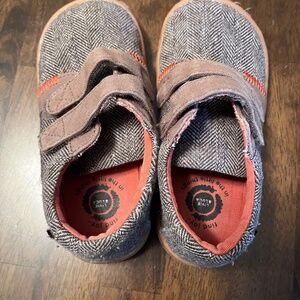 Livie and Luca Size 11 Toddler Boys Herringbone Natural Textile Shoes